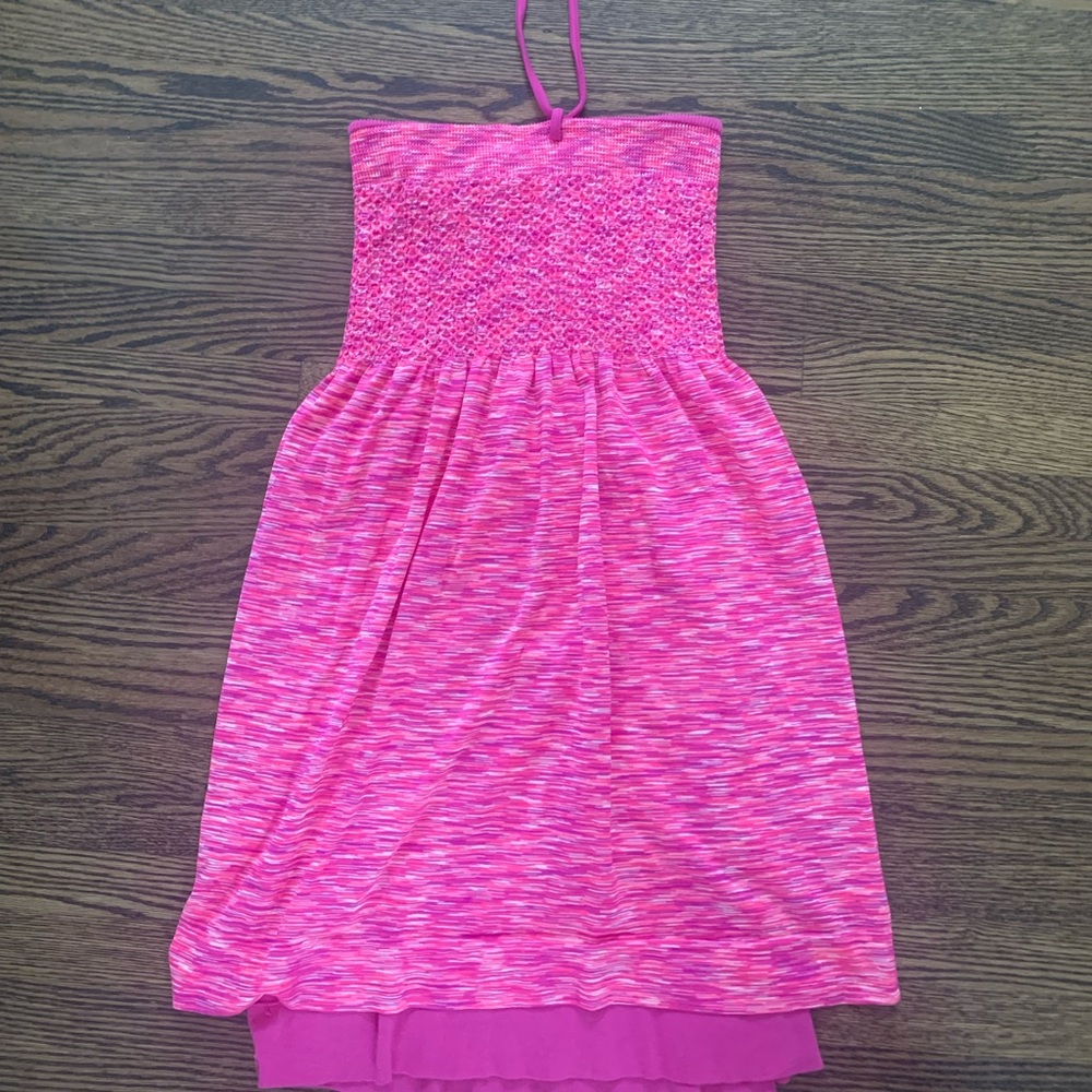 REVERSIBLE PINK HALTER DRESS